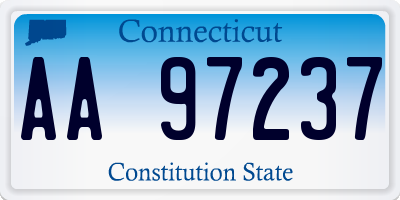 CT license plate AA97237