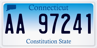 CT license plate AA97241