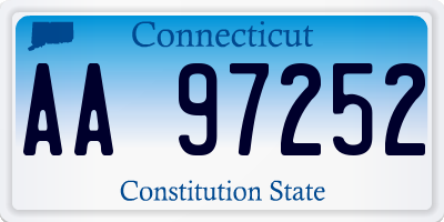 CT license plate AA97252