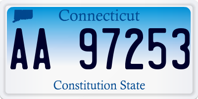 CT license plate AA97253