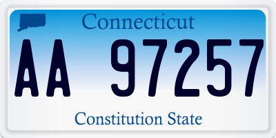 CT license plate AA97257