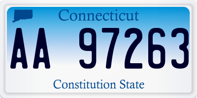 CT license plate AA97263