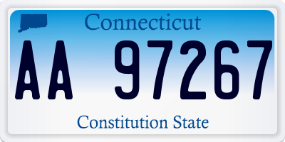 CT license plate AA97267