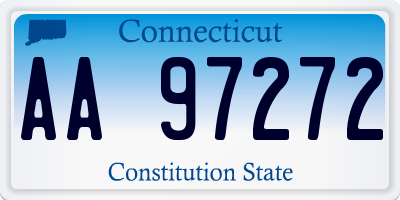 CT license plate AA97272