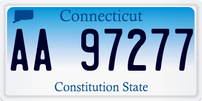 CT license plate AA97277
