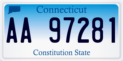 CT license plate AA97281