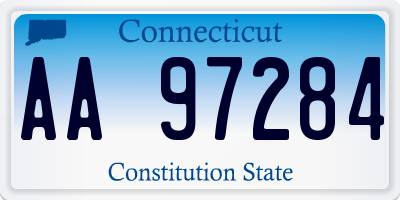 CT license plate AA97284