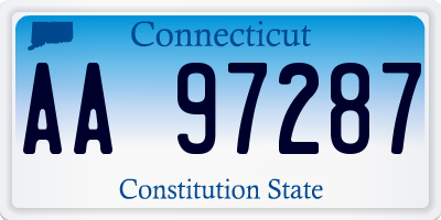 CT license plate AA97287