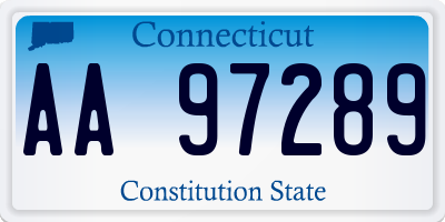 CT license plate AA97289