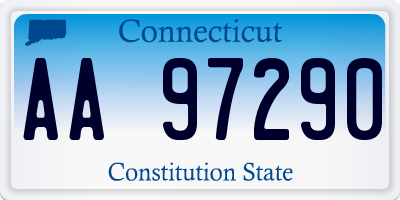 CT license plate AA97290