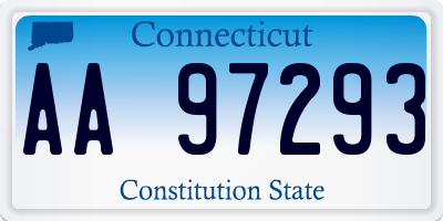 CT license plate AA97293