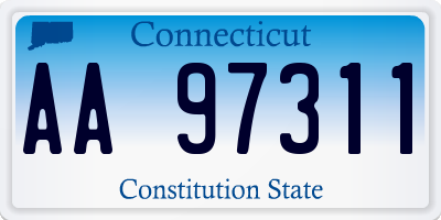 CT license plate AA97311