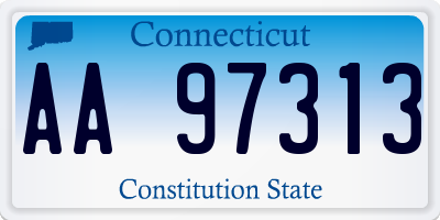 CT license plate AA97313