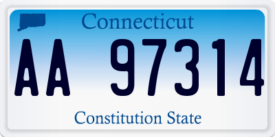 CT license plate AA97314