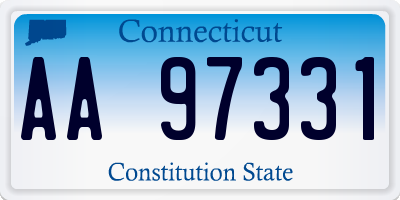 CT license plate AA97331