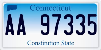 CT license plate AA97335