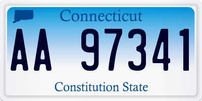 CT license plate AA97341