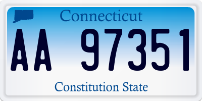CT license plate AA97351