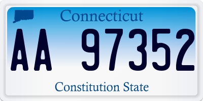 CT license plate AA97352