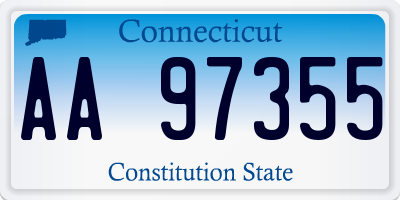 CT license plate AA97355