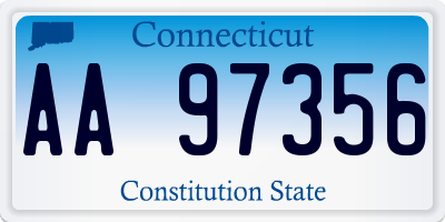 CT license plate AA97356