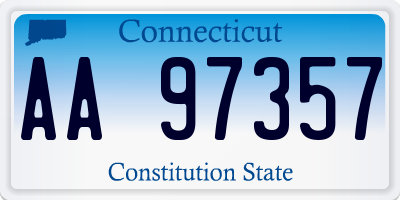 CT license plate AA97357