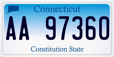 CT license plate AA97360