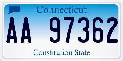 CT license plate AA97362