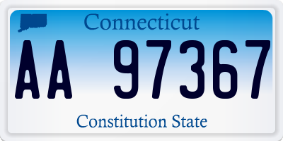 CT license plate AA97367