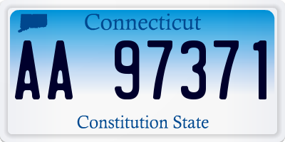 CT license plate AA97371