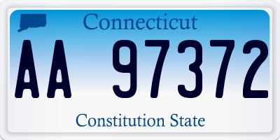 CT license plate AA97372