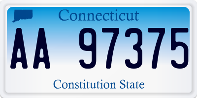 CT license plate AA97375