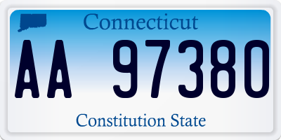 CT license plate AA97380