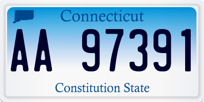 CT license plate AA97391