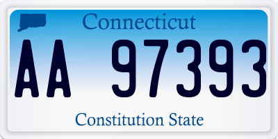 CT license plate AA97393