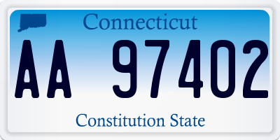 CT license plate AA97402