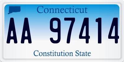 CT license plate AA97414
