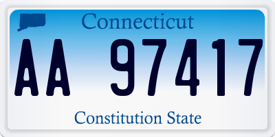 CT license plate AA97417