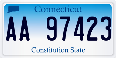 CT license plate AA97423