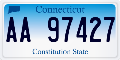 CT license plate AA97427