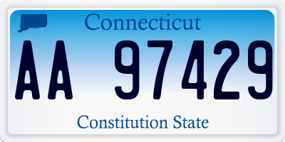 CT license plate AA97429