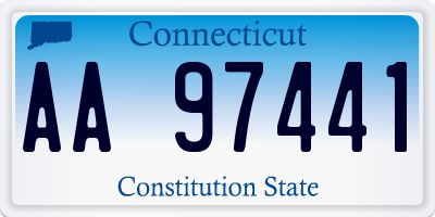 CT license plate AA97441