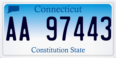 CT license plate AA97443