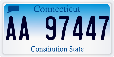 CT license plate AA97447