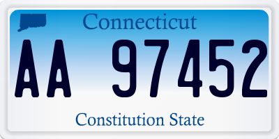 CT license plate AA97452