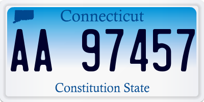 CT license plate AA97457