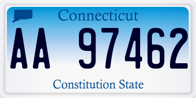 CT license plate AA97462