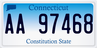 CT license plate AA97468