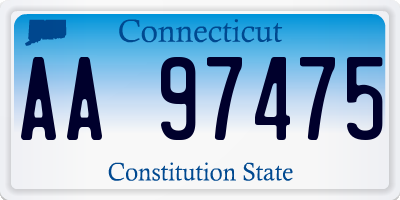 CT license plate AA97475