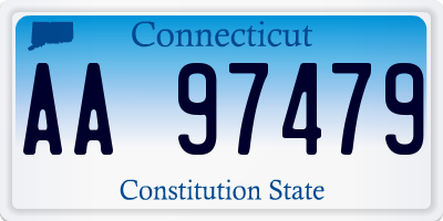 CT license plate AA97479